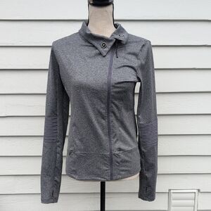 Mondetta Gray Asymmetrical Zip Up Jacket